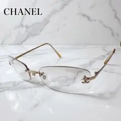 CHANEL リムレス ラングラス CCロゴ ラインストーン CHANEL リムレス ラングラス CCロゴ ラインストーン - メルカリ