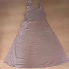 マタニティワンピース フレア リボン付き くすみピンク M〜L 春夏