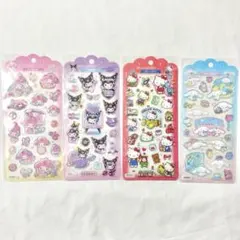 サンリオ　ドロップジェリーシール　4枚セット　マイメロ　クロミ　キティ　シナモン
