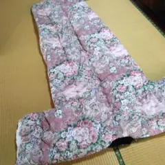花柄　和風　ピンク　かいまき　掛け布団　昭和レトロ　新品　未使用品