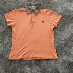 バーバリー キッズ 長袖 ポロシャツ 110 赤 ノバチェック 子供服