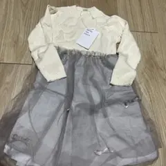 【新品タグ付き引き】après les cours お花ニットチュールワンピース