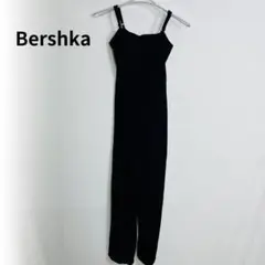 Bershka ベルシュカ キャミソール ロング オールインワン ブラック 無地