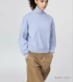 ユニクロ　スムースコットンクルーネックセーター　 3回着用