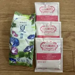 小川珈琲 夏珈琲 粉 140g ドリップコーヒー、カフェインレスモカ３袋セットのサムネイル