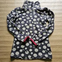 110cm ドット タートルネック カットソー