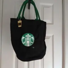 新品未使用Starbucks トートバッグ ブラック グリーンのサムネイル
