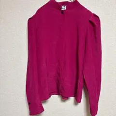 【希少・レトロ古着】YESSICA ドット柄 パフスリーブブラウス 濃ピンク