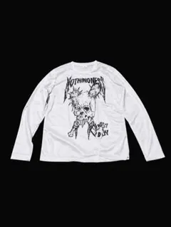 スカル グラフィック 長袖カットソー y2k grunge swag