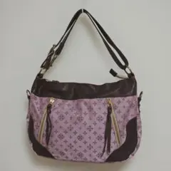 ラシット　ショルダー　2way　レザー　モノグラム　パープル