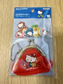 HELLO KITTY コインケースとフレークシールセットサンリオキティ