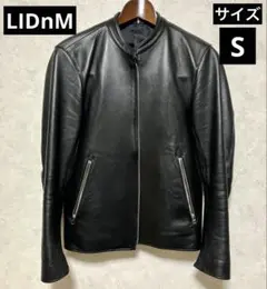 超美品☆リドム　シングルライダースジャケット　ラムスキン　ダブルファスナー　S
