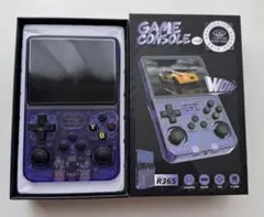 R36S ゲーム機（新品、未使用）透明紫