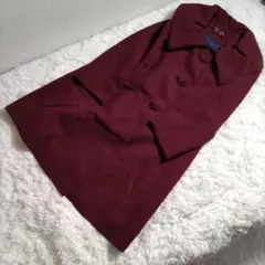 yori ヨリ ウールチェックロングジレコート グリーン ロングベスト 金
