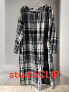 studioCLIP チェック柄 ロングワンピース