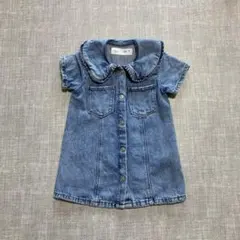ZARA ザラ ベビー 半袖 デニム ワンピース 92cmのサムネイル