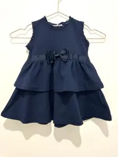 紺色　ワンピース　フォーマル　カジュアル　95センチ　卒園式　入学式