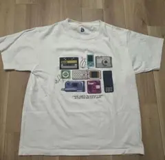 レトロ音楽機器プリントTシャツ