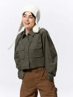 GU ミリタリージャケット Lサイズ オリーブグリーン