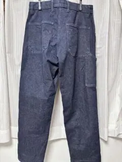 UNIQLO ダークブルー ワイドパンツ ストレートパンツ ユニセックス