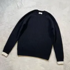ジョンスメドレー　長袖ニット　セーター　カシミヤ混ウール　ブラック　Mのサムネイル