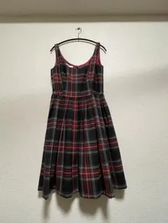 ジャンパースカート　ワンピース　チェック