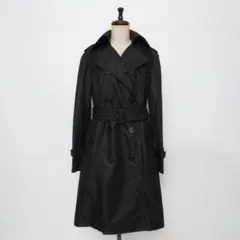 美品 GAP トレンチコート ダブルブレスト 黒 サイズL*ND232