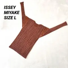 美品 イッセイミヤケ ワッフルプリーツ ハイネック 半袖 トップス