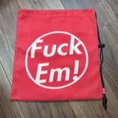 Supreme メッセージプリント巾着バッグ 赤