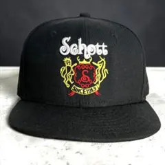 NewEra x Schott 59FIFTY キャップ 黒 ウール 希少 刺繍のサムネイル