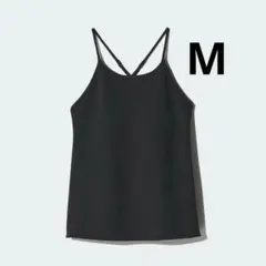 クレープジャージーブラキャミソール　M ブラック