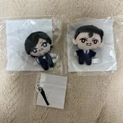 諸伏高明　毛利小五郎　ぬいぐるみマスコット　ステッカー　コナンカフェくじ　3点