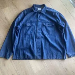 coenブルーデニム長袖シャツ