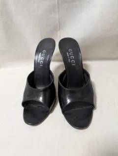 GUCCI ブラック ハイヒールミュール