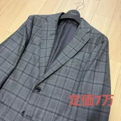 【美品】タケオキクチ　グレー　チェック　ジャケット