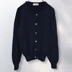 バーバーリーズ 90s ウール100％ ニットカーディガン 羽織り M《i642