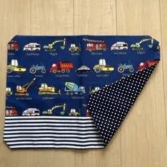 ハンドメイド☆ランチョンマット ピクセルドットはたらく車 ライト