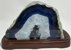 ブルーメノウ縞絹瑪瑙 藍沁達洛天珠 天眼石神灵の目 第三の眼 羊眼 仏 