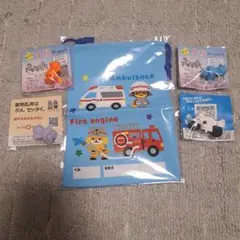 消しゴム ４個 消防巾着袋