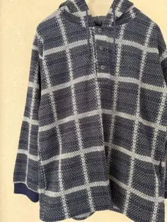 BAYLEAF メキシカンパーカー　チェック　オンブレ　ハーフボタン　パーカー