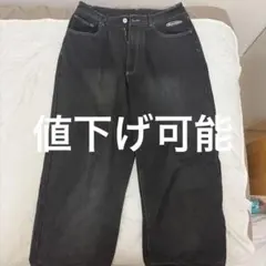 Perushu デニムパンツ ブラック ステッチのサムネイル