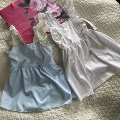 ２点　水着　トップバリュ　ワンピース　リボン　フリル　スカート 110