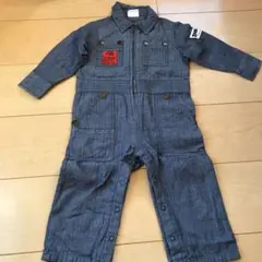 JUNK STORE つなぎ風　ロンパース　80