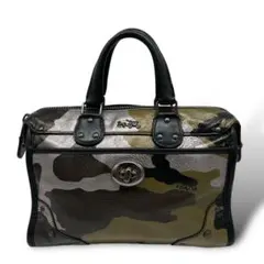 COACH 迷彩柄 ハンドバッグ ターンロックのサムネイル