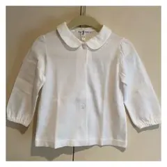 familiar 襟付きホワイトシャツ 80