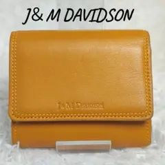 J&M DAVIDSON 三つ折り財布 ミニウォレットイエロー【美品】のサムネイル
