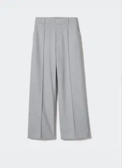 UNIQLO ブラッシュドジャージーワイドパンツ　グレー　L