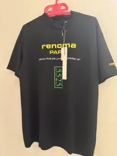 renoma PARIS 黒 モックネックシャツ　半袖 renoma PARIS 黒 モックネックシャツ 半袖 - メルカリ