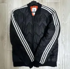 adidas キルティングジャケット L 黒