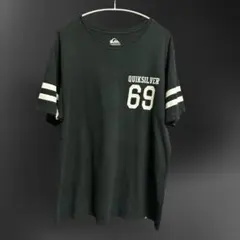 【希少XL】クイックシルバー ナンバリング 両面プリント Tシャツ フットボール